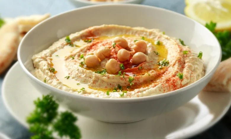 عمل الحمص بالطحينة